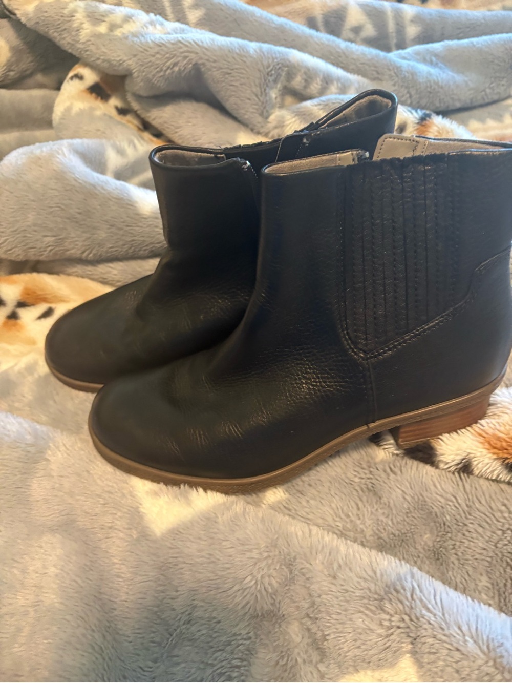 Dansko Black Leather Ankle Boots